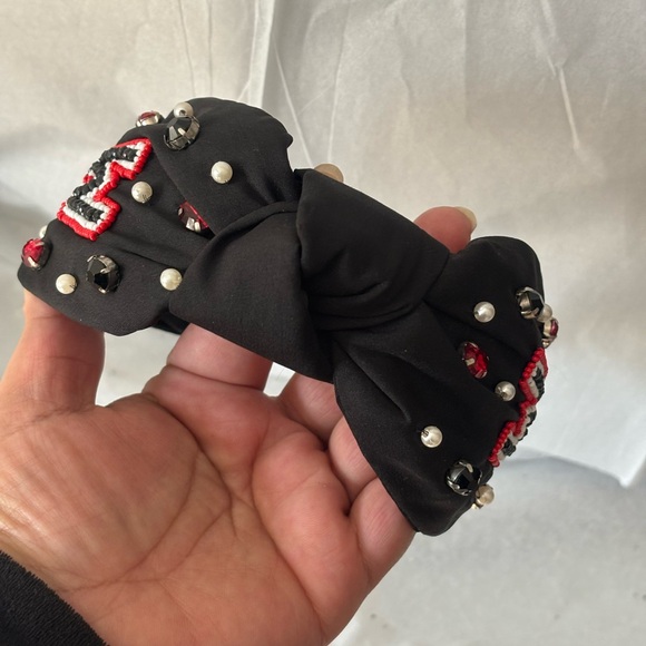 Womens Embellished UGA Georgia Bulldogs Headband - Picture 2 of 3